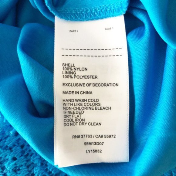 Laundry by Shelli Segal Blue Lace Eyelet Medallion Shift Dress Azul Blue 6 - Picture 9 of 10